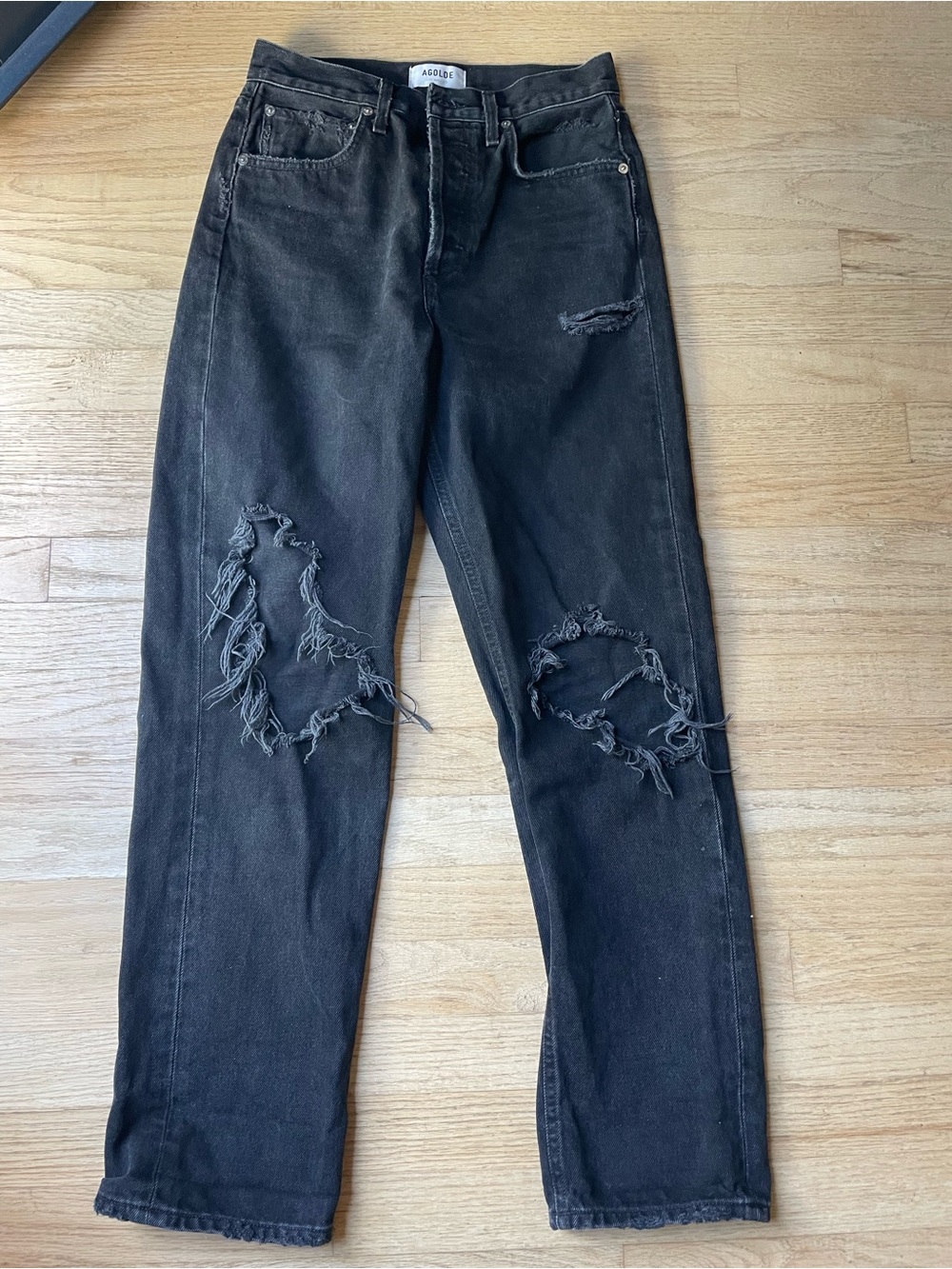 AGOLDE 90s Jean / Black Distressed